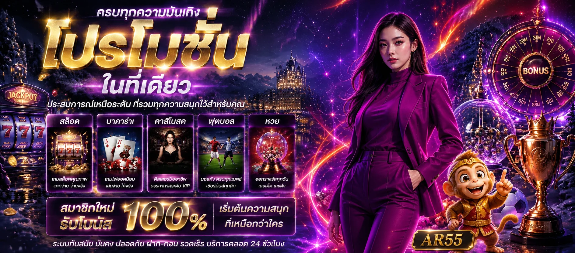 ภาพรวมหมวดความบันเทิง AR55 พร้อมตัวละครและมาสคอตเกม